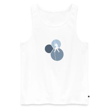 Bergsteigen Klettern Felsklettern - Männer Premium Bio Tank Top - Weiß - Vorne - Michal (187cm)
