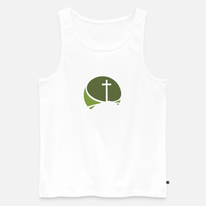Christ Kreuz Bibel - Männer Premium Bio Tank Top - Weiß