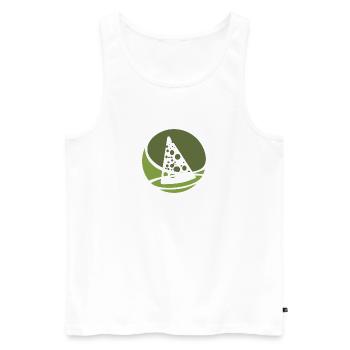 Emmentaler Käse Parmesan - Männer Premium Bio Tank Top - Weiß - Vorne - AI Model Male 178 light (178cm)
