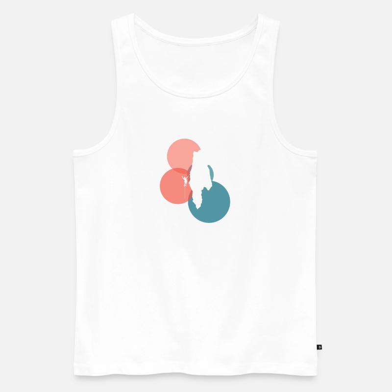 Climber Rock Climbing Rock Climbing - Men's Premium Organic Tank Top - white