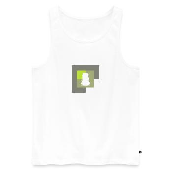 Backpacker Hike Pilgrims - Men's Premium Organic Tank Top - white - Front - AI Model Male 178 light (178cm)