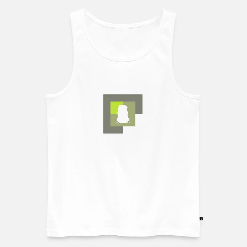 Backpacker Hike Pilgrims - Men's Premium Organic Tank Top - white