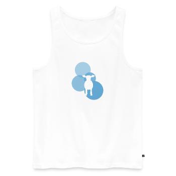 Cows, Agriculture, Beef - Men's Premium Organic Tank Top - white - Front - AI Model Male 178 light (178cm)