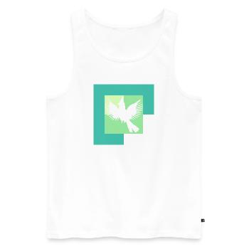 Cockatiel cockatiel funny - Men's Premium Organic Tank Top - white - Front - Michal (187cm)