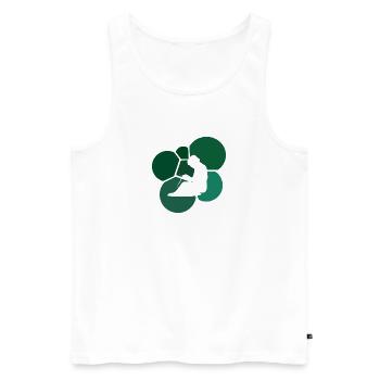 Crochet Knitting Wool - Men's Premium Organic Tank Top - white - Front - AI Model Male 178 light (178cm)