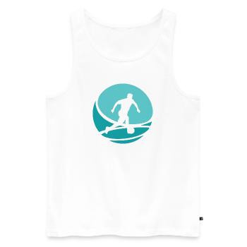 Soccer Beach Soccer - Débardeur bio Premium Homme - blanc - Devant - Michal (187cm)
