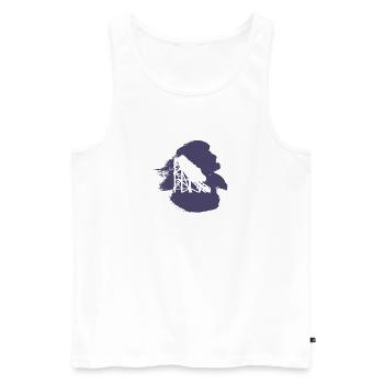 Achterbahn Riesenrad - Männer Premium Bio Tank Top - Weiß - Vorne - AI Model Male 178 light (178cm)