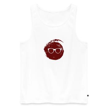 Book Bookworm Reading - Men's Premium Organic Tank Top - white - Front - Michal (187cm)