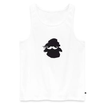 Gesichtsbehaarung Gentleman Schnurrbart - Männer Premium Bio Tank Top - Weiß - Vorne - AI Model Male 178 light (178cm)