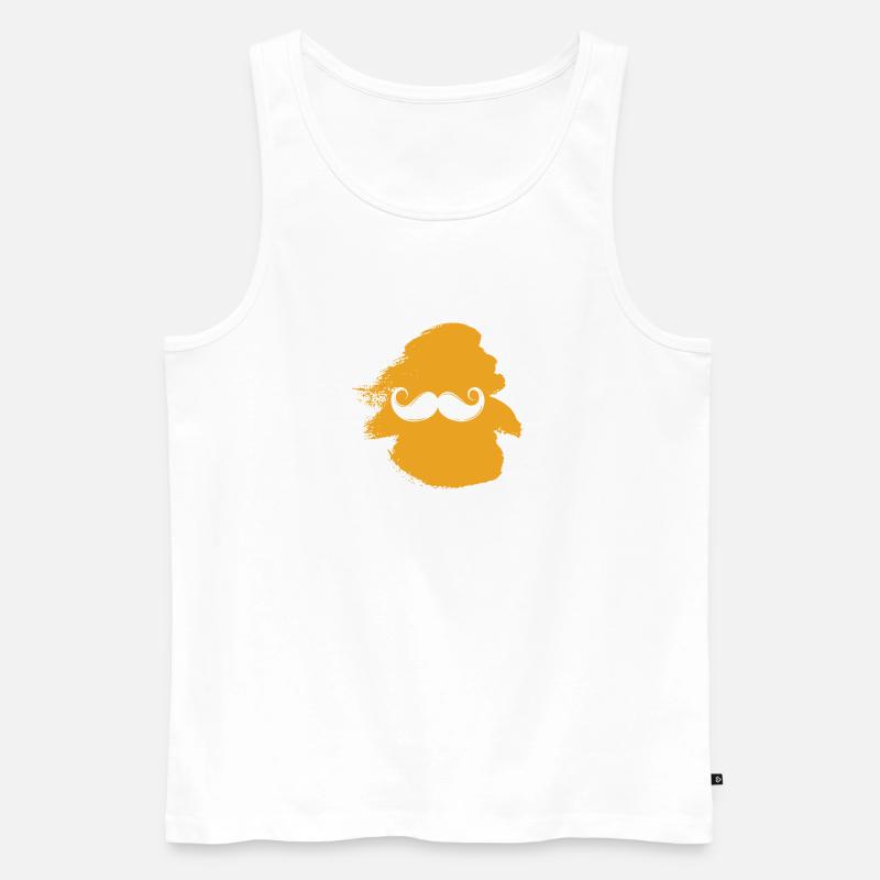 Gesichtsbehaarung Bart - Männer Premium Bio Tank Top - Weiß