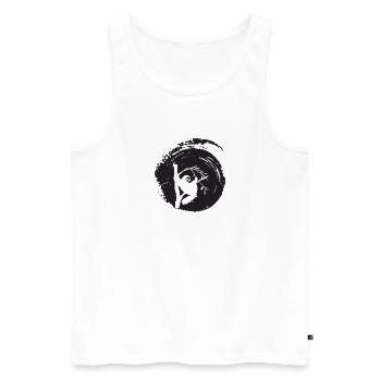 Faul Müdigkeit Schlafen - Männer Premium Bio Tank Top - Weiß - Vorne - Michal (187cm)