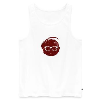 Leseratte Lesen Literatur - Männer Premium Bio Tank Top - Weiß - Vorne - Michal (187cm)