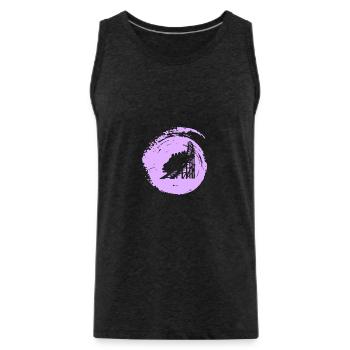 Roller Coaster Ferris Wheel Marquee - Men's Premium Organic Tank Top - charcoal grey - Front - Alexander (188cm)