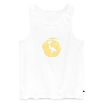Pêche Koi Japon - Débardeur bio Premium Homme - blanc - Devant - Michal (187cm)