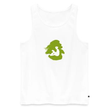 Bookworm Book Author - Men's Premium Organic Tank Top - white - Front - Michal (187cm)