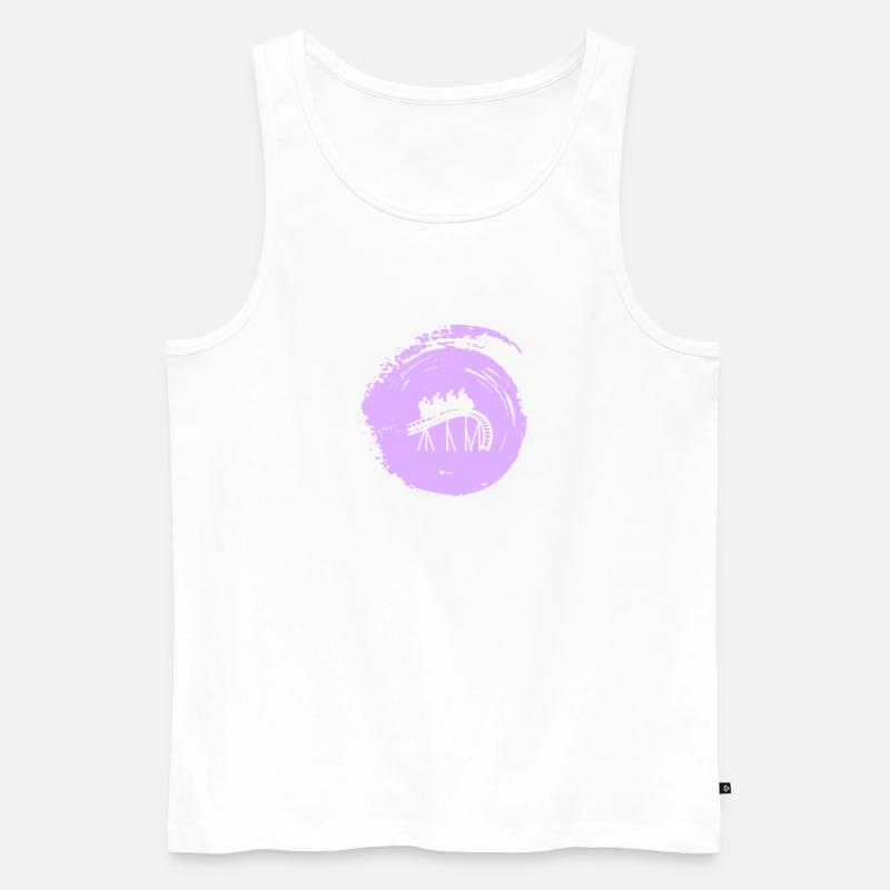 Rummel Achterbahn Maßkrug - Männer Premium Bio Tank Top - Weiß
