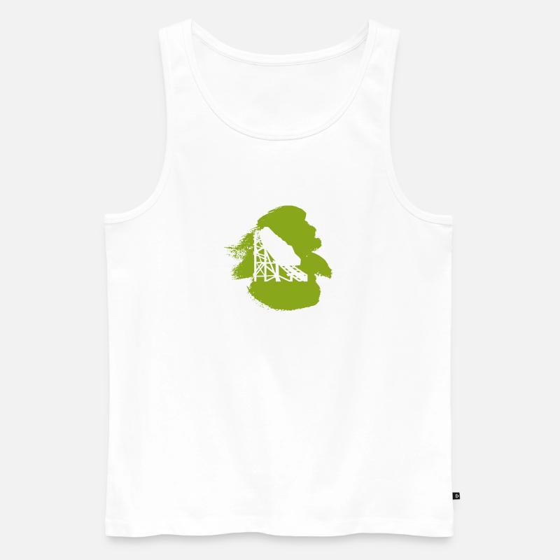 Achterbahn Kirmes Lukas - Männer Premium Bio Tank Top - Weiß