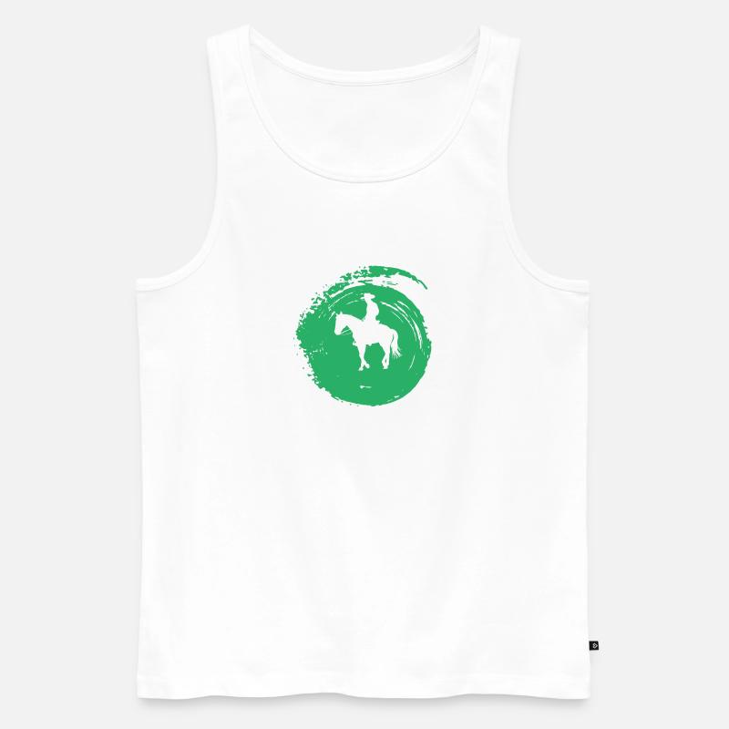 Western Sattel Ranch - Männer Premium Bio Tank Top - Weiß