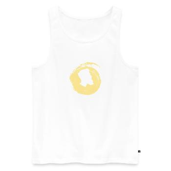 Bart Schnurrbart Gesichtsbehaarung - Männer Premium Bio Tank Top - Weiß - Vorne - AI Model Male 178 light (178cm)