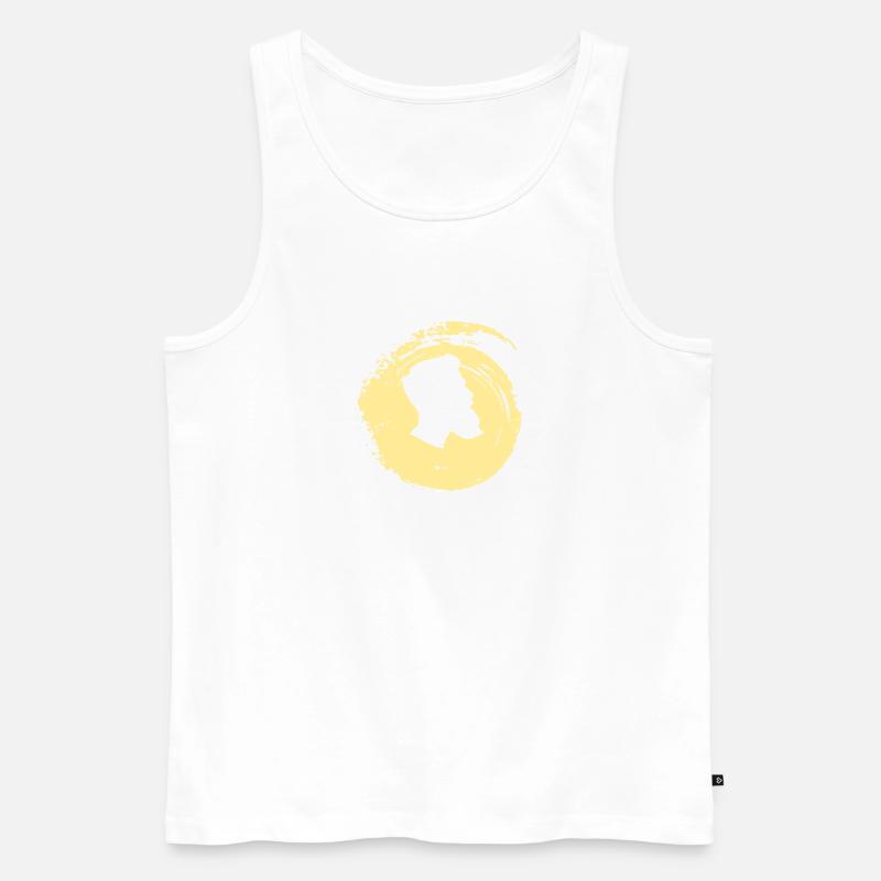 Bart Schnurrbart Gesichtsbehaarung - Männer Premium Bio Tank Top - Weiß