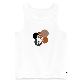 Sloth Chill Relax - Men's Premium Organic Tank Top - white - Front - AI Model Male 178 light (178cm)