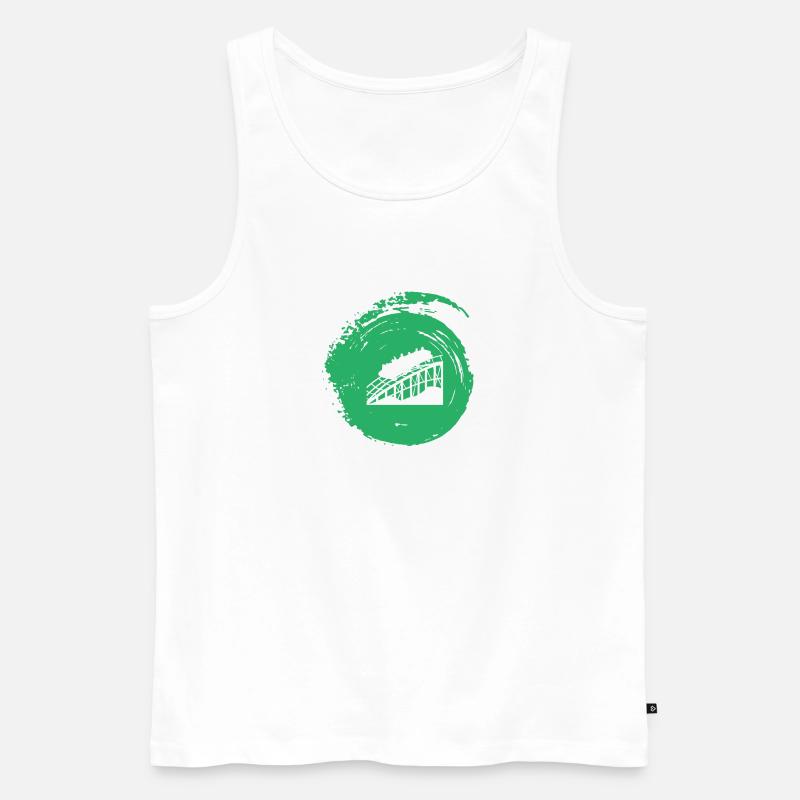 Achterbahn Maßkrug Lukas - Männer Premium Bio Tank Top - Weiß