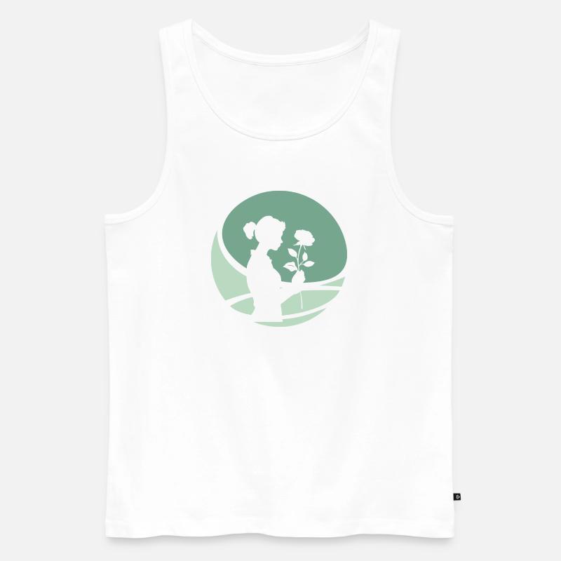 Blumenstrau Garten - Männer Premium Bio Tank Top - Weiß