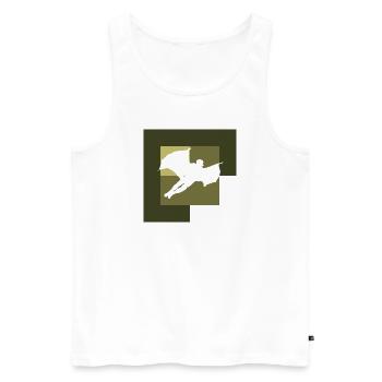 Wingsuit Fliegen Gleiten - Männer Premium Bio Tank Top - Weiß - Vorne - Michal (187cm)