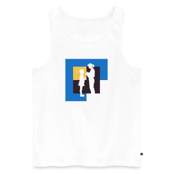 Apprentissage des enseignants du primaire - Débardeur bio Premium Homme - blanc - Devant - Michal (187cm)