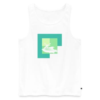 Water Sports Motorboat Wakeskate - Men's Premium Organic Tank Top - white - Front - Michal (187cm)