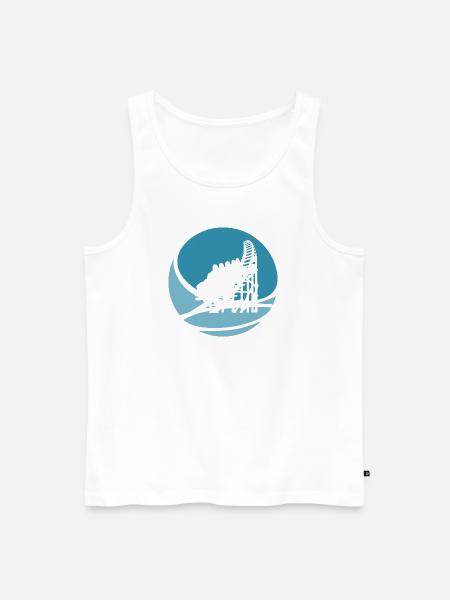 Riesenrad Achterbahn Festzelt - Männer Premium Bio Tank Top - Weiß