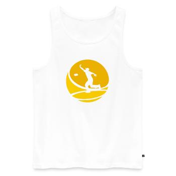 Spiel Säckchen Regeln - Männer Premium Bio Tank Top - Weiß - Vorne - AI Model Male 178 light (178cm)