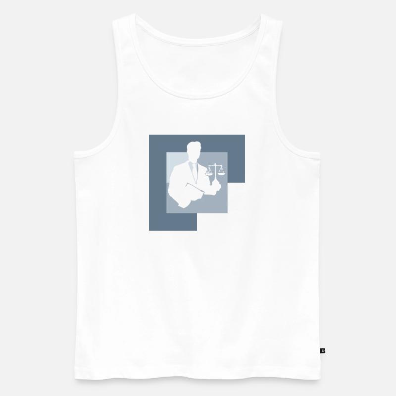 Anwalt Versicherung Gericht - Männer Premium Bio Tank Top - Weiß