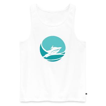 Jetski Wassersport Motorschlitten - Männer Premium Bio Tank Top - Weiß - Vorne - Michal (187cm)