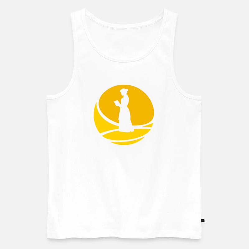 Leseratte Buch - Männer Premium Bio Tank Top - Weiß