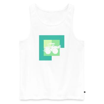 Farmer Ranch Agriculture - Men's Premium Organic Tank Top - white - Front - Michal (187cm)