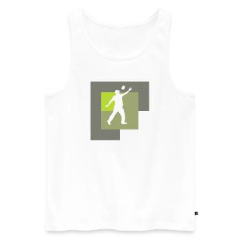 Tournament Game Rules - Men's Premium Organic Tank Top - white - Front - AI Model Male 178 light (178cm)