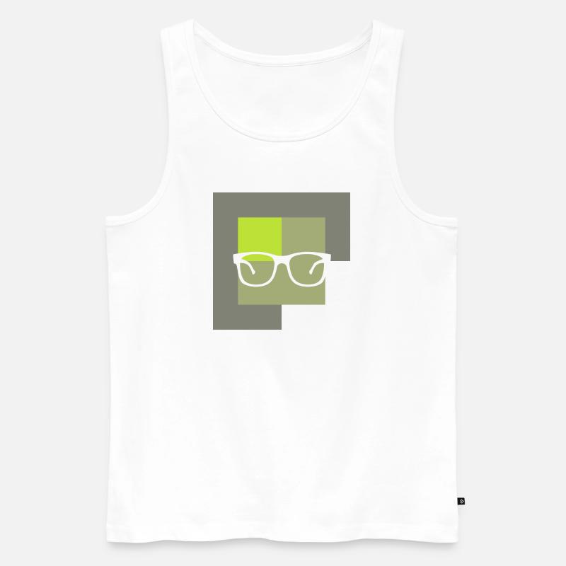 Buch Leseratte Writing - Männer Premium Bio Tank Top - Weiß