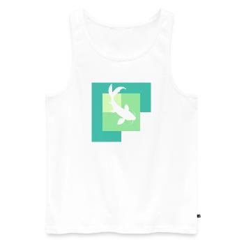 Koi Fisch - Männer Premium Bio Tank Top - Weiß - Vorne - Michal (187cm)
