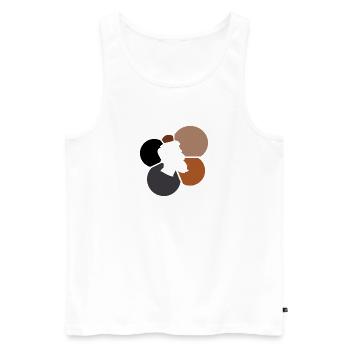 Gesichtsbehaarung Baertig Sir - Männer Premium Bio Tank Top - Weiß - Vorne - AI Model Male 178 light (178cm)