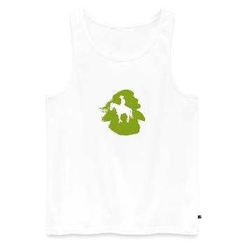Cowboy Rider - Men's Premium Organic Tank Top - white - Front - AI Model Male 178 light (178cm)