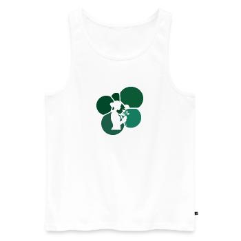 Florist Botanical - Men's Premium Organic Tank Top - white - Front - AI Model Male 178 light (178cm)