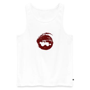 Moissonneuse-batteuse Farmer Ranch - Débardeur bio Premium Homme - blanc - Devant - Michal (187cm)