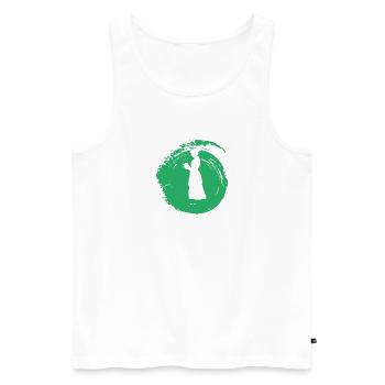 Leseratte Roman Literatur - Männer Premium Bio Tank Top - Weiß - Vorne - AI Model Male 178 light (178cm)