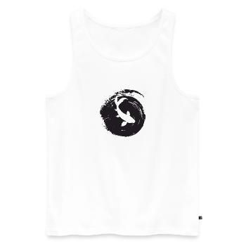 Koi Fish Fishing Pond - Men's Premium Organic Tank Top - white - Front - Michal (187cm)