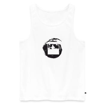Food truck fast-food délicieux - Débardeur bio Premium Homme - blanc - Devant - Michal (187cm)