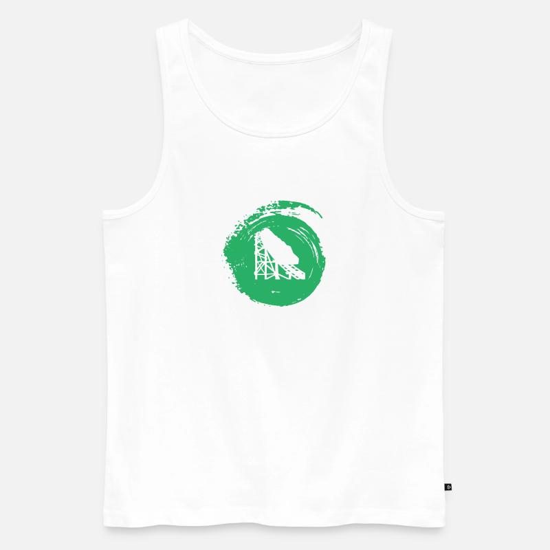 Achterbahn Lukas Rummel - Männer Premium Bio Tank Top - Weiß