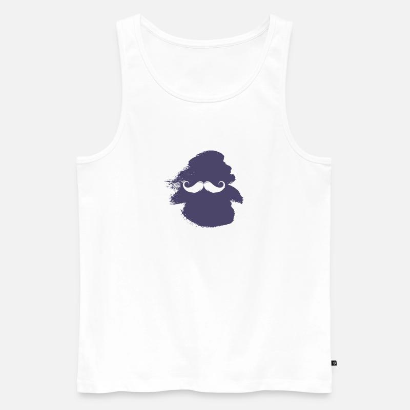 Bart Sir November - Männer Premium Bio Tank Top - Weiß
