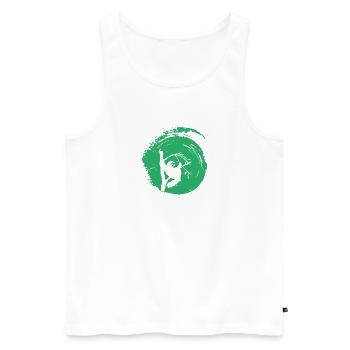 Faul Chill - Männer Premium Bio Tank Top - Weiß - Vorne - AI Model Male 178 light (178cm)
