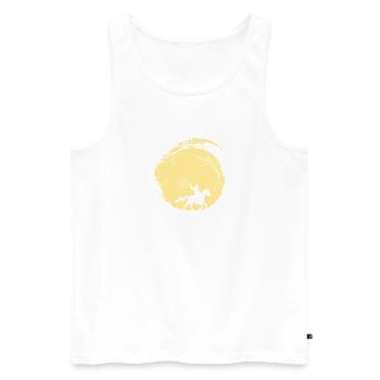 Western Rodeo Riders - Men's Premium Organic Tank Top - white - Front - AI Model Male 178 light (178cm)